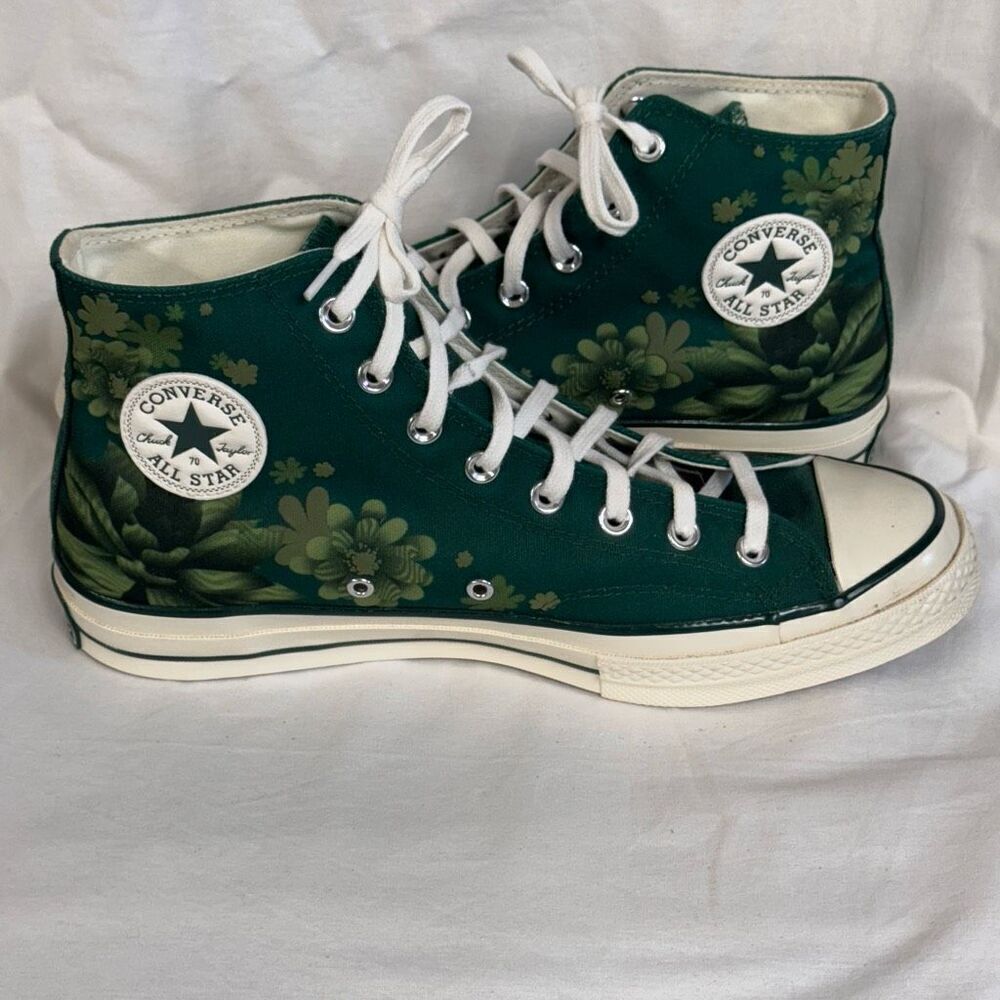 Converse Chuck 70 Desert Rave high top sneakers, midnight clover, plant, sz 12.5